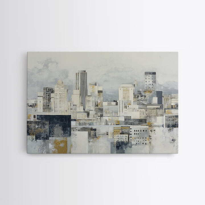 Large Neutral Texture Art for Professional Setting Framed Canvas Print, Office Art, Trendy Wall Art, Office Decor, OFF-3x2-97