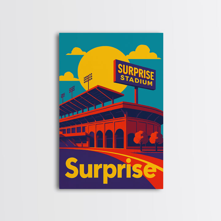 Surprise Arizona Travel Poster, Canvas Print, Colorful Graphic Wall Art, Surprise Travel Art, Wall Decor, Travel Wall Art, Landscape Art