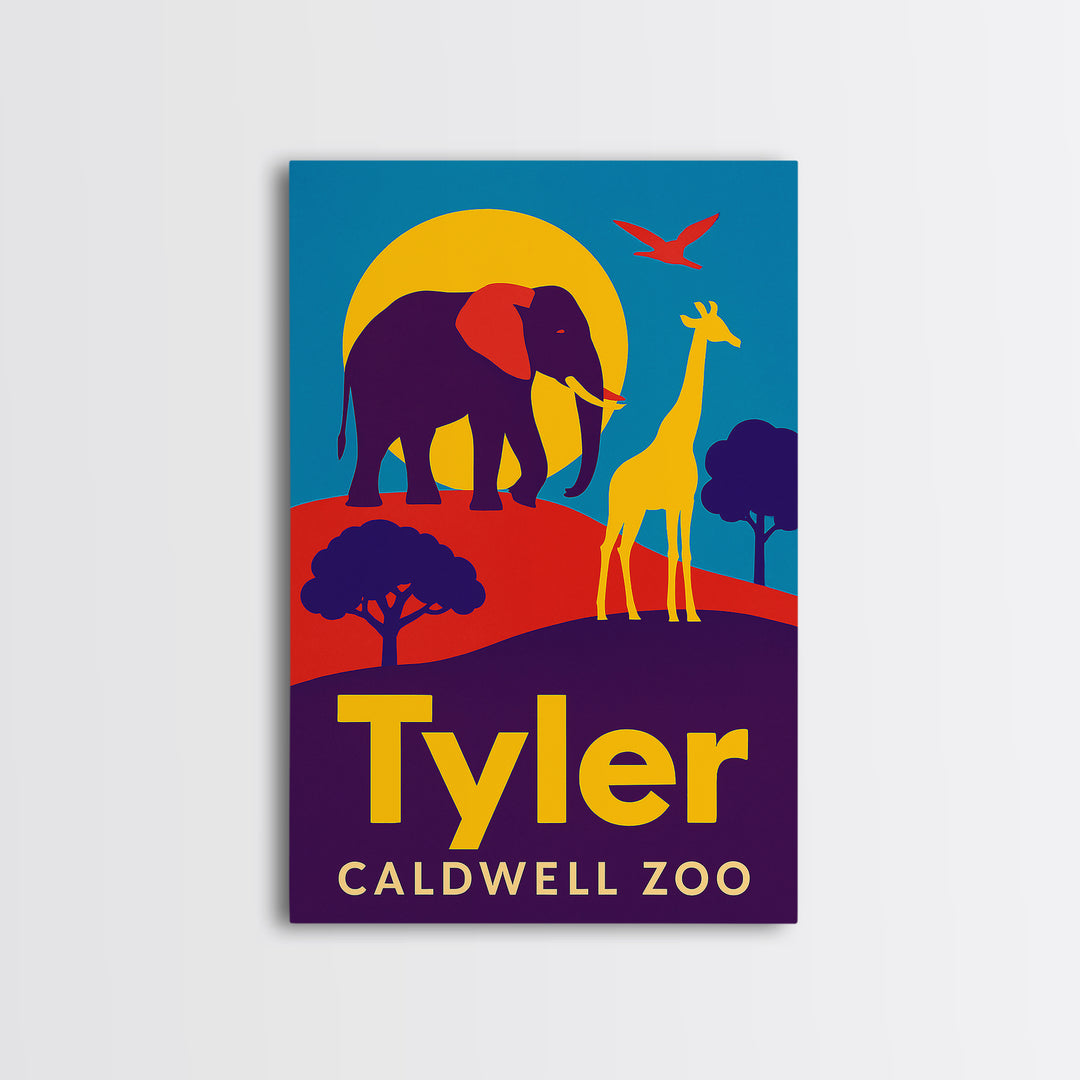 Tyler Travel Poster, Framed Canvas Print, Bold Pop Art Poster, Tyler Wall Art, Modern Wall Decor, Travel Art Print, Travel Wall Art
