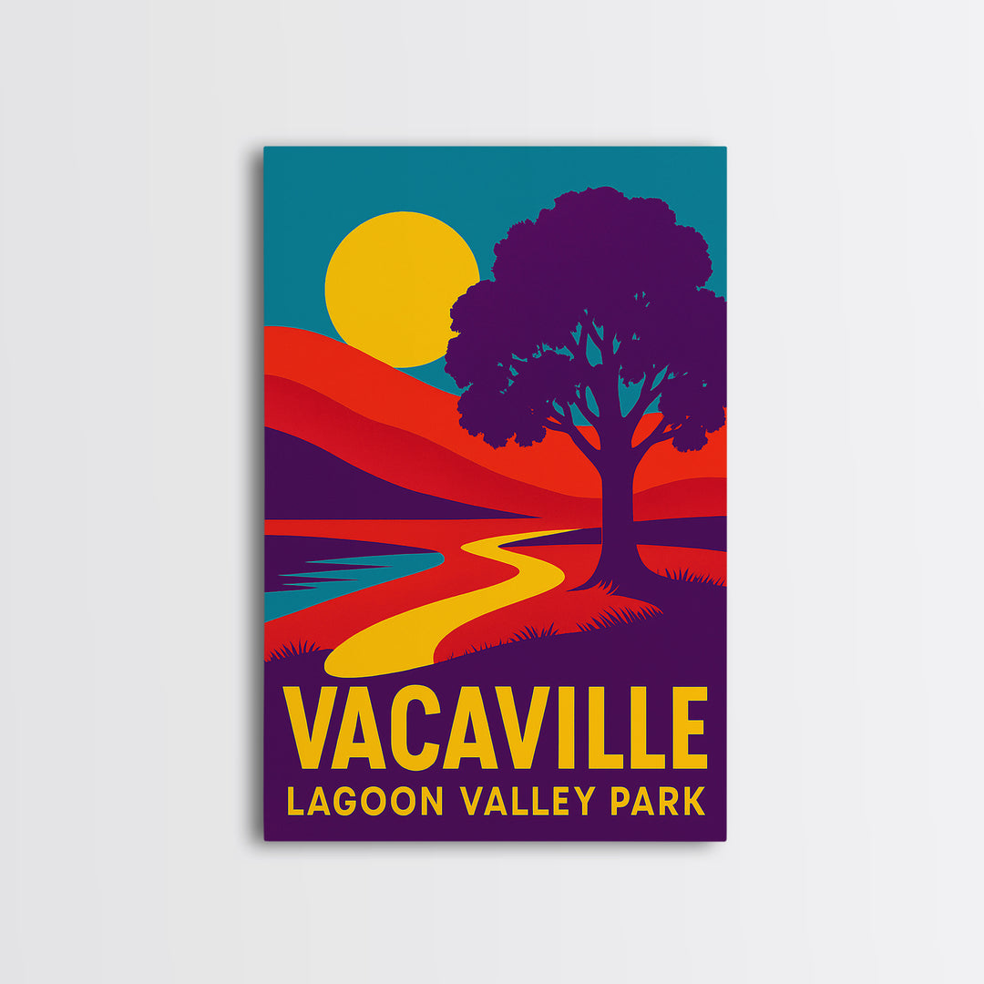 Vacaville Travel Poster, Framed Canvas Print, High Contrast City Poster, Vacaville Poster Print, City Travel Prints, Travel Poster Art