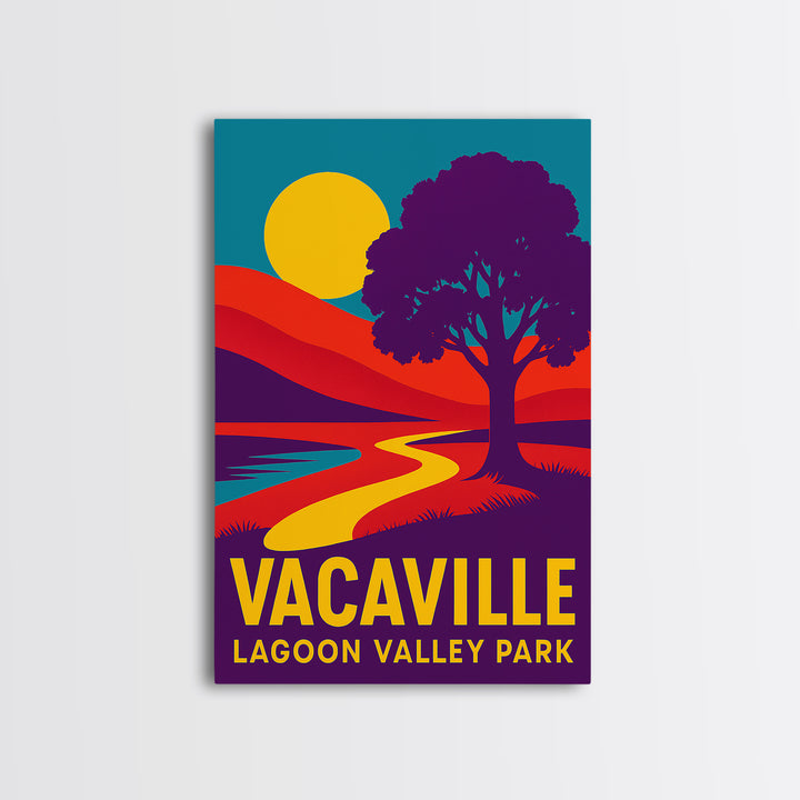 Vacaville Travel Poster, Framed Canvas Print, High Contrast City Poster, Vacaville Poster Print, City Travel Prints, Travel Poster Art