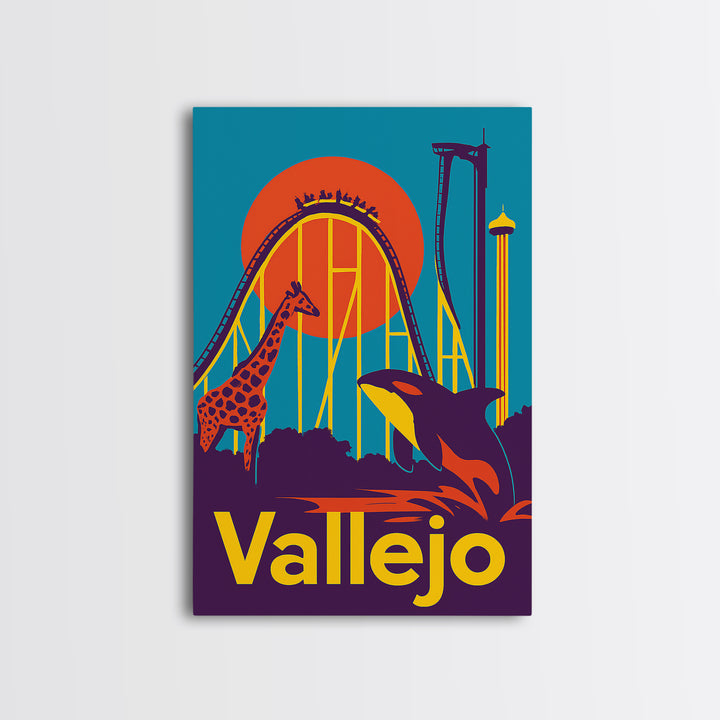 Vallejo Travel Poster, Canvas Print, High Contrast City Poster, Vallejo Travel Art, City Art Print, Travel Poster Set, Travel Art Print