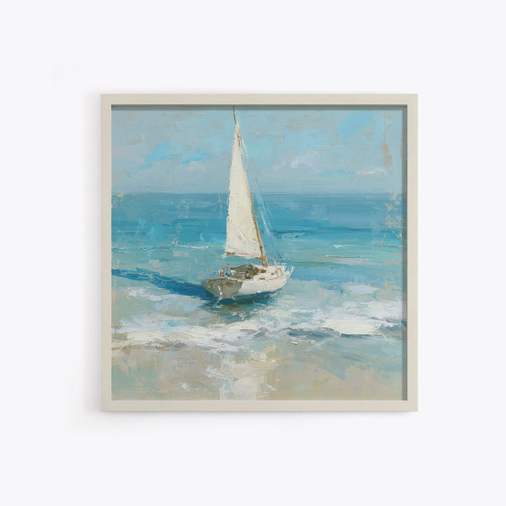 Sailboat on a Breezy Summer Horizon Canvas Print, Patio Art, Outdoor Wall Decor, Patio Decor, Fine Art, Outdoor, Yard Decor, PAT-1x1-15