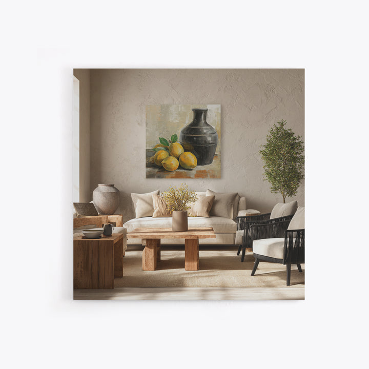 Outdoor Citrus Still Life Framed Canvas Print, Patio Art, Fine Art Print, Patio Decor, Fine Art, Outdoor, Wall Decor, PAT-1x1-29