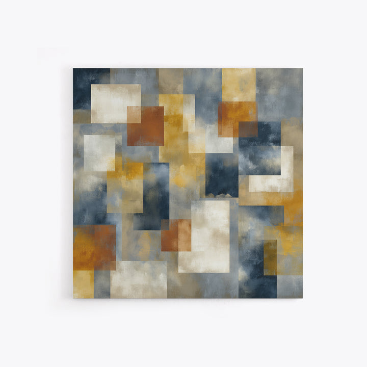 Warm Geometric Tile Pattern Framed Canvas Print, Patio Art, Yard Decor, Patio Decor, Fine Art, Outdoor, Luxury Decor, PAT-1x1-72