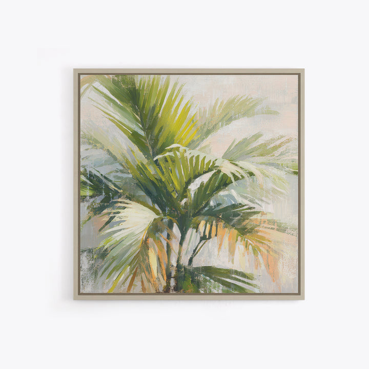 Tropical Palm Fronds Canvas Print, Patio Art, Wall Art, Patio Decor, Oil Painting, Outdoor, Outdoor Wall Decor, Floral Wall Art, PAT-1x1-97