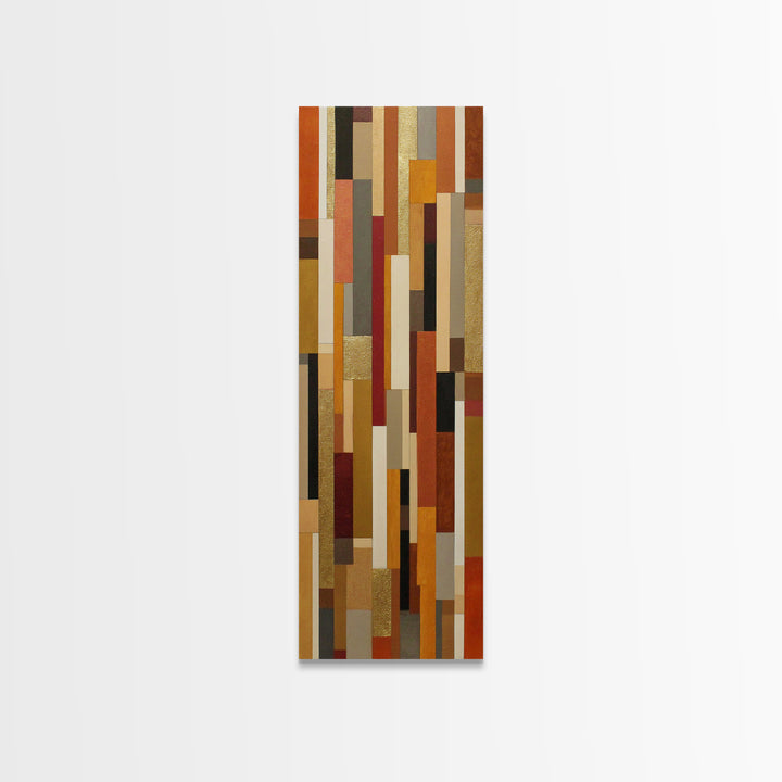 Warm Geometric Tile Pattern Canvas Print, Patio Art, Boho Decor, Patio Decor, Abstract Art, Outdoor, Outdoor Decor, PAT-1x3-12