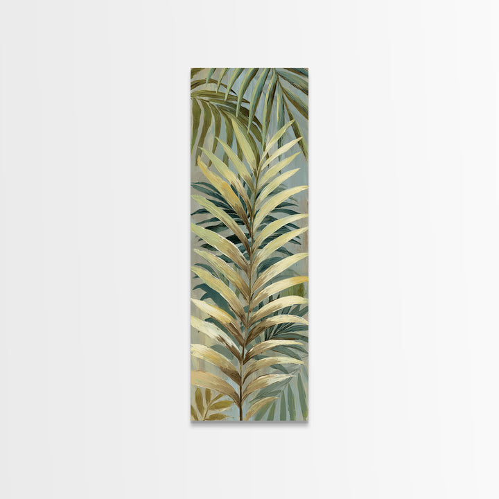Tropical Palm Fronds Canvas Print, Patio Art, Statement Artwork, Patio Decor, Fine Art, Outdoor, Outdoor Decor, Metal Wall Art, PAT-1x3-13