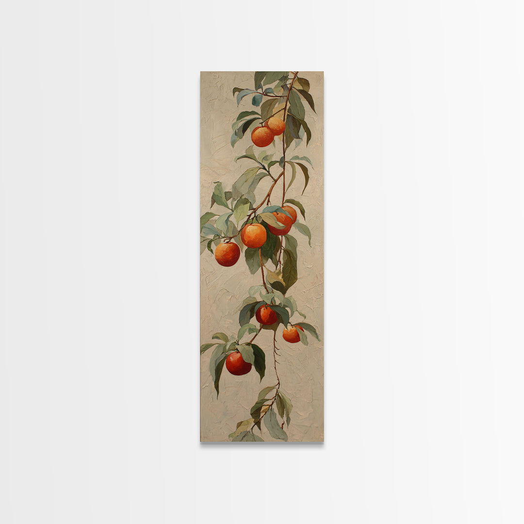 Orange Tree Branch Framed Canvas Print, Patio Art, Yard Decor, Patio Decor, Fine Art, Outdoor, Luxury Decor, Art Print, PAT-1x3-34