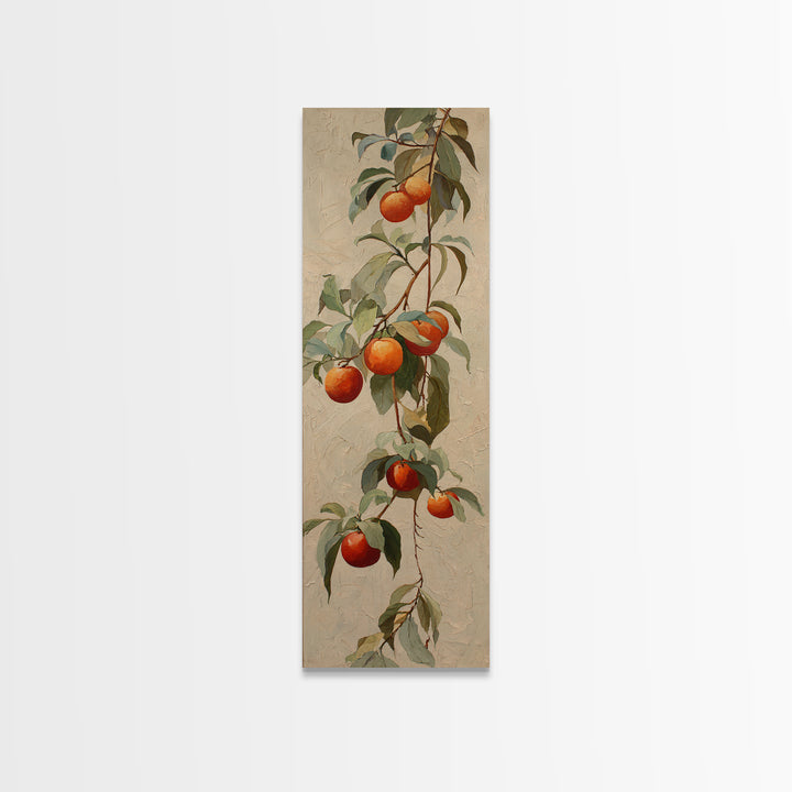 Orange Tree Branch Framed Canvas Print, Patio Art, Yard Decor, Patio Decor, Fine Art, Outdoor, Luxury Decor, Art Print, PAT-1x3-34