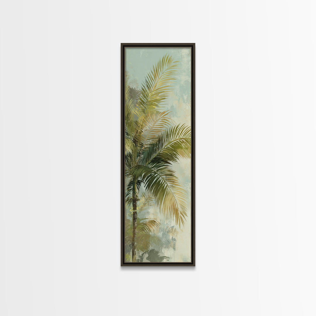 Tropical Palm Fronds Canvas Print, Patio Art, Statement Artwork, Patio Decor, Fine Art, Outdoor, Outdoor Decor, Metal Wall Art, PAT-1x3-37