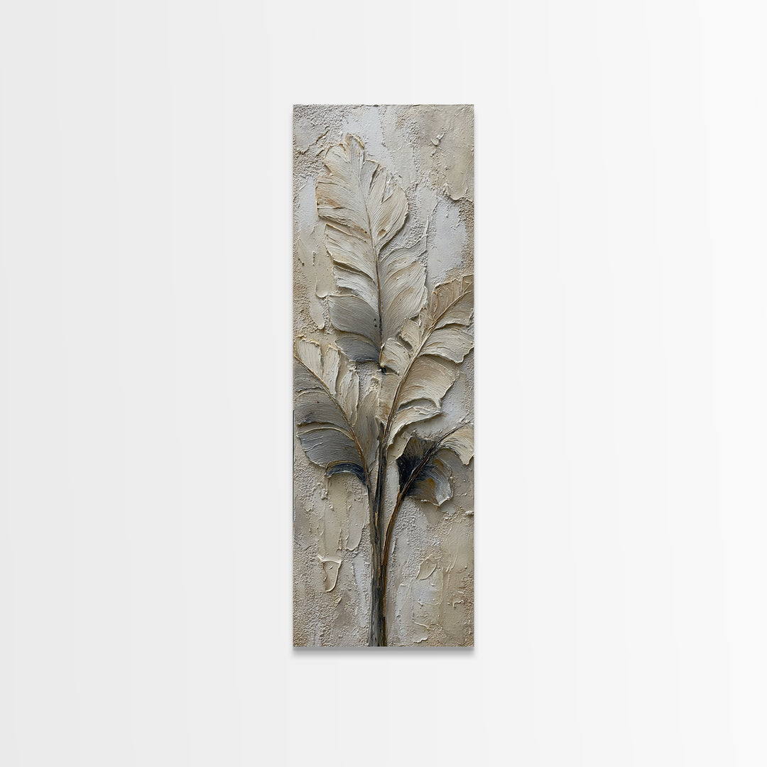 Banana Leaves with Rain Drop Details Framed Canvas Print, Patio Art, Fine Art Print, Patio Decor, Fine Art, Outdoor, Wall Decor, PAT-1x3-4
