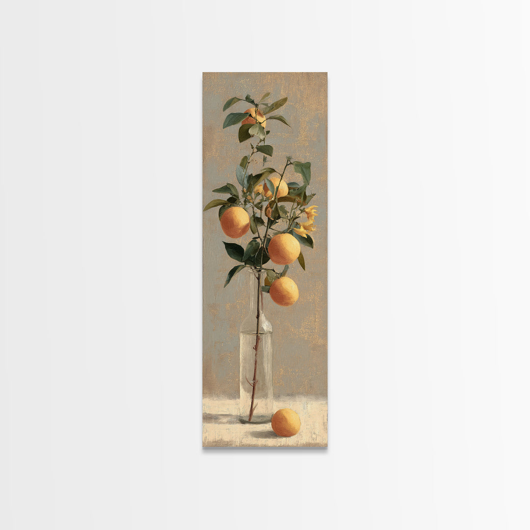 Outdoor Citrus Still Life Canvas Print, Patio Art, Patio Decor, Fine Art, Outdoor, Gallery Decor, Neutral Decor, Modern Decor, PAT-1x3-41