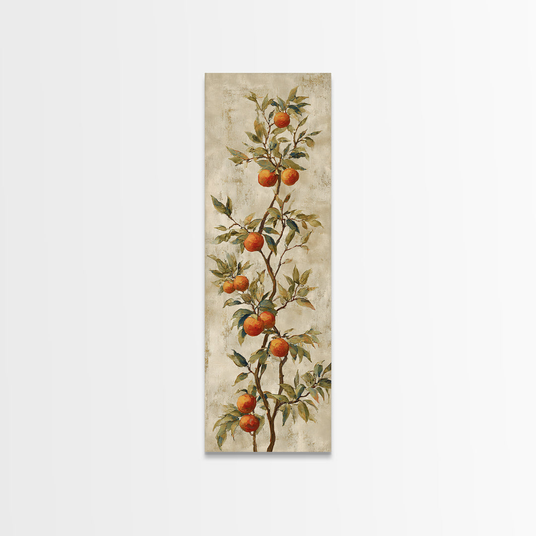 Orange Tree Branch Canvas Print, Patio Art, Gallery Decor, Patio Decor, Fine Art, Outdoor, Contemporary Art, Wall Art, PAT-1x3-82