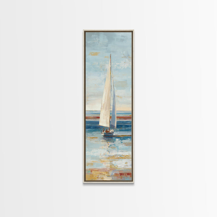 Sailboat on a Breezy Summer Horizon Canvas Print, Patio Art, Family Wall Art, Patio Decor, Fine Art, Outdoor, Room Decor, PAT-1x3-99