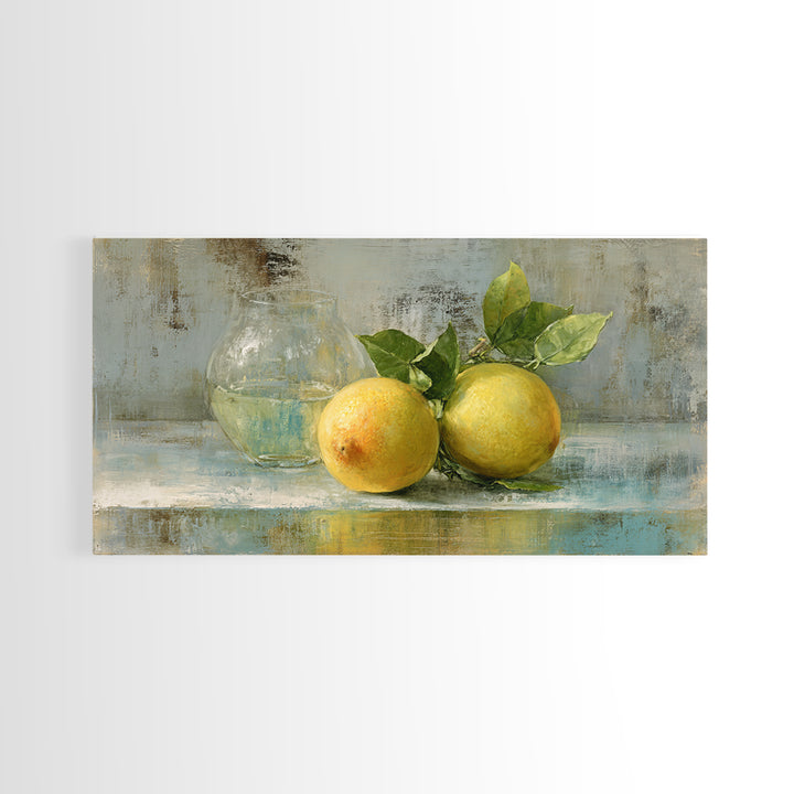 Outdoor Citrus Still Life Canvas Print, Patio Art, Garden Decor, Patio Decor, Fine Art, Outdoor, Beach Art, Beach House Decor, PAT-2x1-49