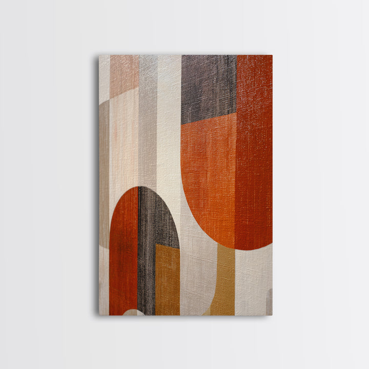 Warm Geometric Tile Pattern Framed Canvas Print, Patio Art, Neutral Decor, Patio Decor, Fine Art, Outdoor, Wall Art, Home Decor, PAT-2x3-56