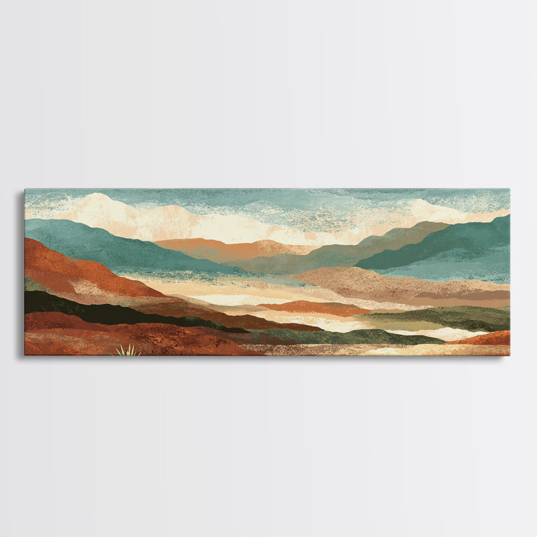 Desert Patio Agave and Bougainvillea Framed Canvas Print, Patio Art, Porch Decor, Patio Decor, Outdoor, Fine Art Print, PAT-3x1-57
