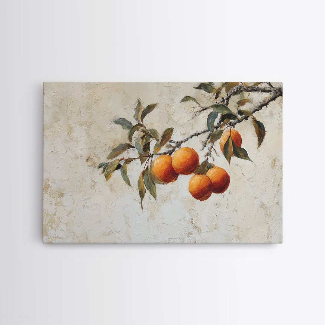Orange Tree Branch Canvas Print, Patio Art, Western Decor, Patio Decor, Fine Art, Outdoor, Floral Art, Lake House Decor, PAT-3x2-26