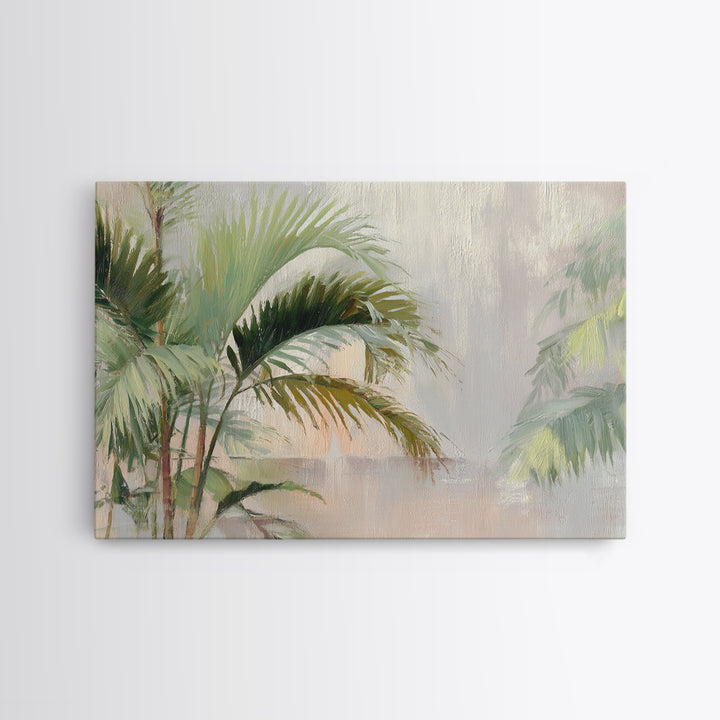 Tropical Palm Fronds Canvas Print, Patio Art, Yard Decor, Patio Decor, Fine Art, Outdoor, Luxury Decor, Art Print, Room Decor, PAT-3x2-29