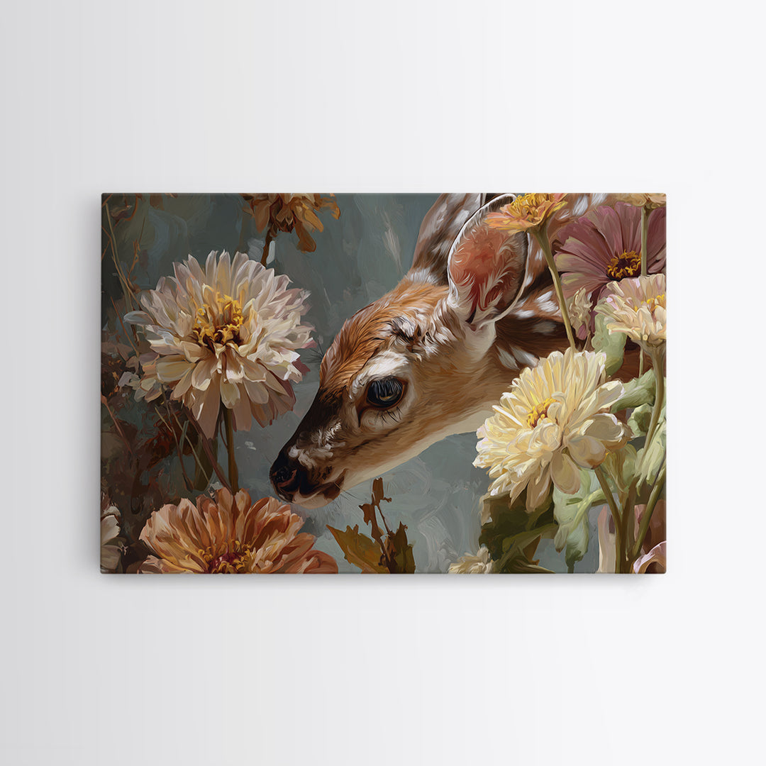 Butterfly Garden with Zinnias and Daisies Framed Canvas Print, Patio Art, Floral Art, Patio Decor, Fine Art, Outdoor, PAT-3x2-41
