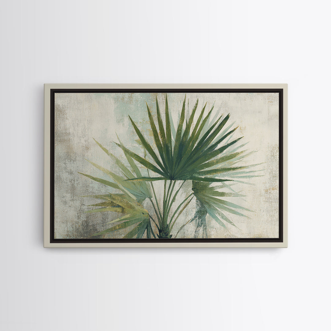 Tropical Palm Fronds Framed Canvas Print, Patio Art, Gallery Decor, Patio Decor, Fine Art, Outdoor, Contemporary Art, PAT-3x2-77