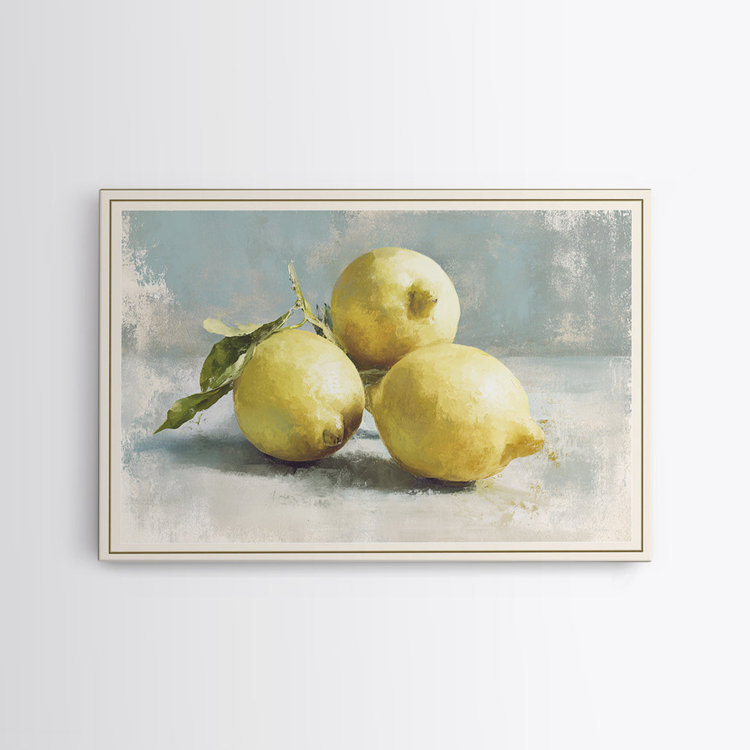 Outdoor Citrus Still Life Framed Canvas Print, Patio Art, Mixed Media Art, Patio Decor, Fine Art, Outdoor, Art Print, PAT-3x2-81