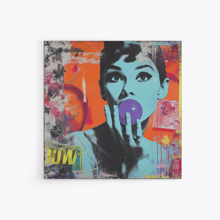 Lollipop Arrangement with Halftone Shadows Framed Canvas Print, Pop Art, Party Decor, Living Room Decor, Fine Art, Pop, POP-1x1-38