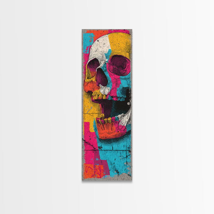Pop Art Skull Canvas Print, Pop Art, Wall Art, Living Room Decor, Fine Art, Pop, Original Art, Canvas Wall Art, Abstract Art, POP-1x3-35