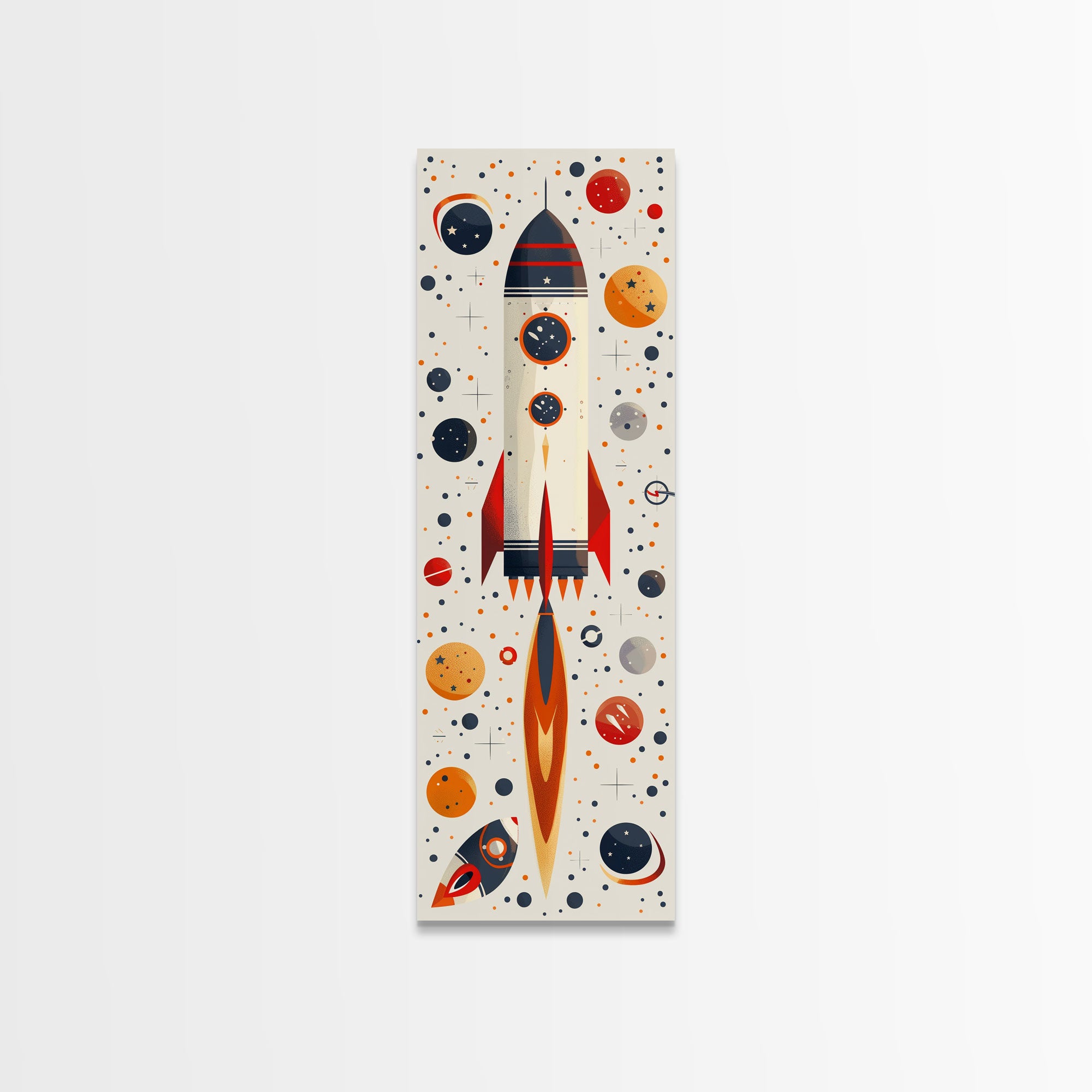 Art Deco Rocket Ship Atomic Age Wall Art, Retro MCM Inspired