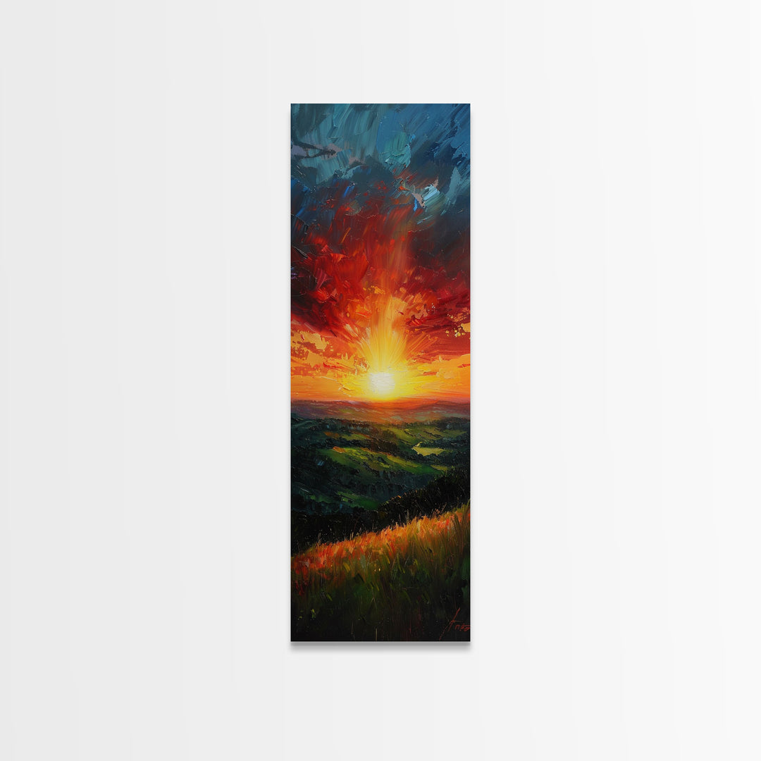 Calm Forest Pond Koi Fish Tranquil Living Room Art Framed Canvas Print Tall Art Japanese Style Art