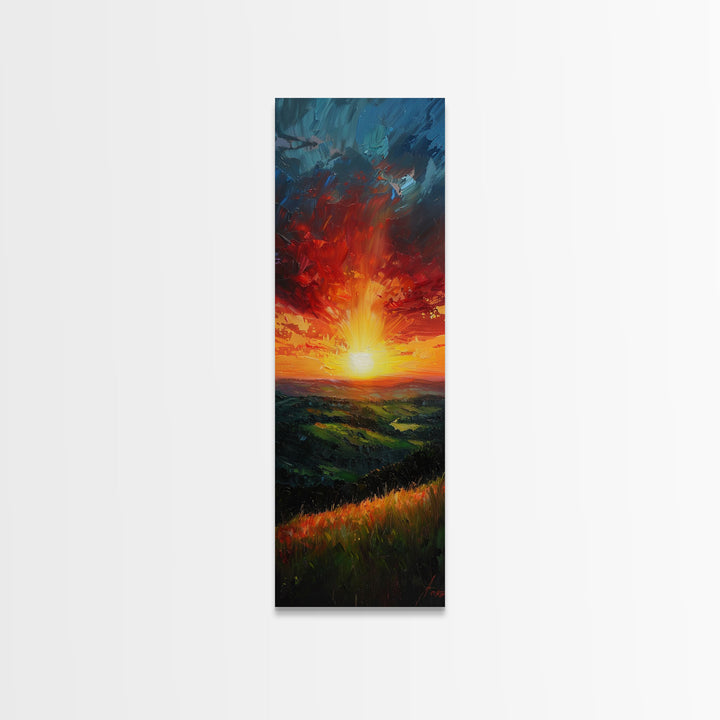 Calm Forest Pond Koi Fish Tranquil Living Room Art Framed Canvas Print Tall Art Japanese Style Art