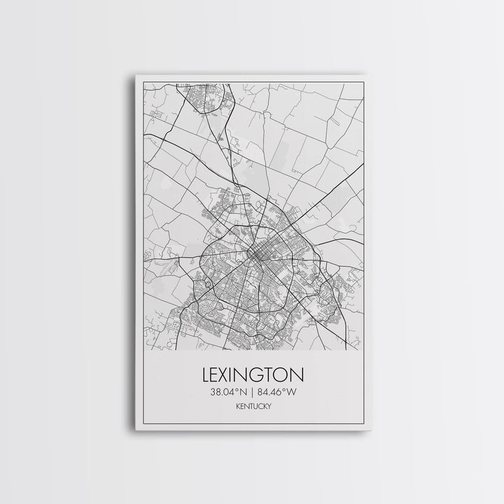 Lexington Street Map, Kentucky Map, City Map Art, Modern Wall Art, Wall Art, Canvas Print, Living Room Art, Travel Print, Pilot Gifts