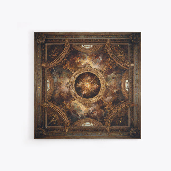 Fresco Celestial Ceiling Composition Canvas Print, Renaissanceinspired Art, Wall Art Print, Living Room Decor, Oil Painting, REN-1x1-15