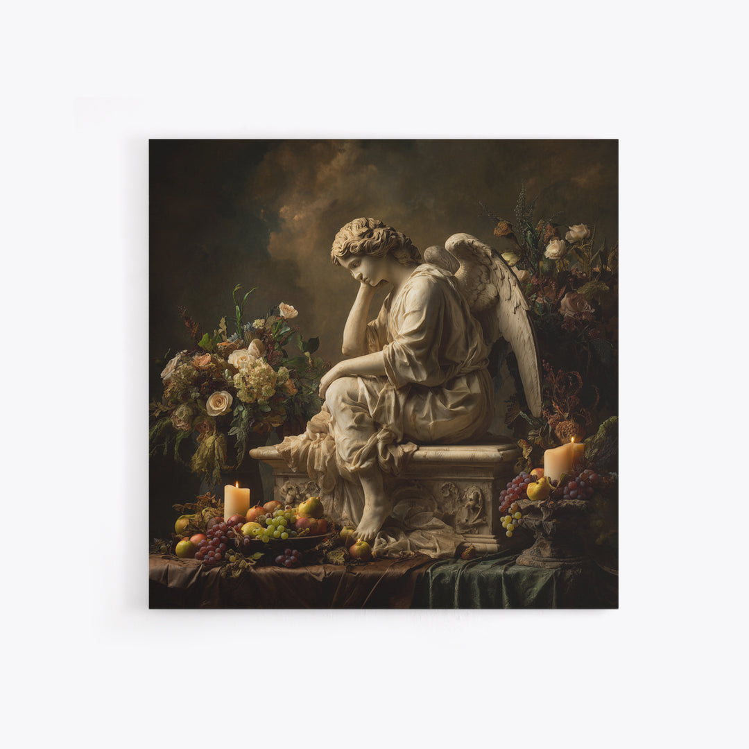 Classical Angel Study Canvas Print, Renaissanceinspired Art, Medieval Decor, Living Room Decor, Classic, Elegant Home Decor, REN-1x1-26