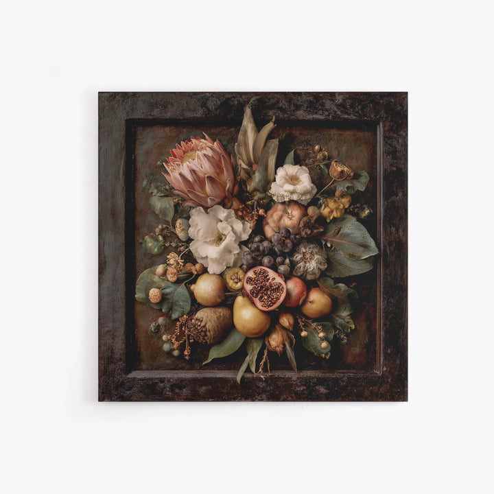 Renaissance Botanical Study Canvas Print, Renaissanceinspired Art, Romantic Art, Living Room Decor, Fine Art, Classic, REN-1x1-55