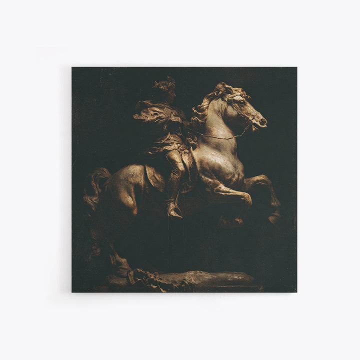 Classical Horse and Rider Canvas Print, Renaissanceinspired Art, Elegant Home Decor, Living Room Decor, Fine Art, Classic, REN-1x1-81
