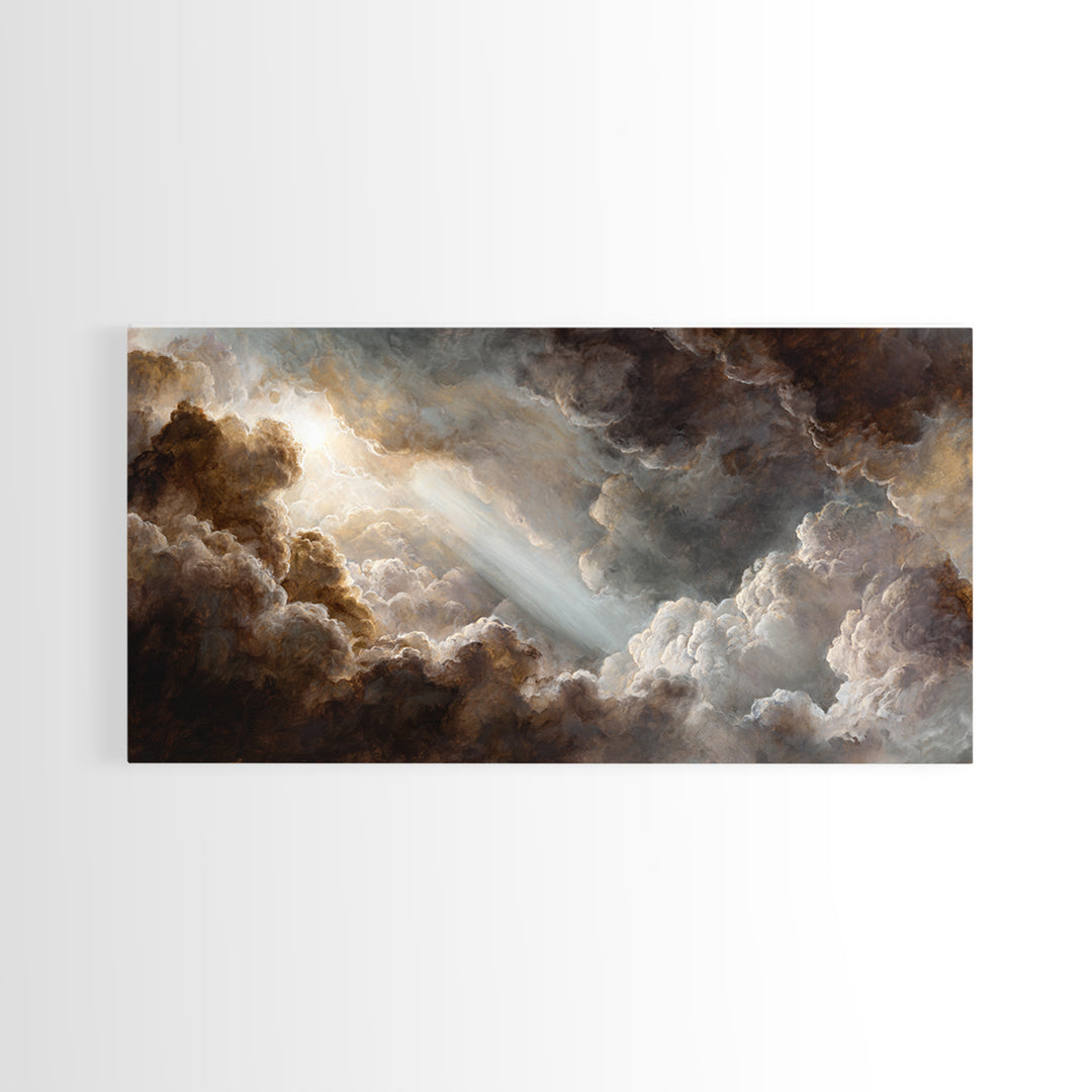 Fresco Celestial Ceiling Composition Canvas Print, Renaissanceinspired Art, Unique Wall Decor, Living Room Decor, Classic, REN-2x1-11