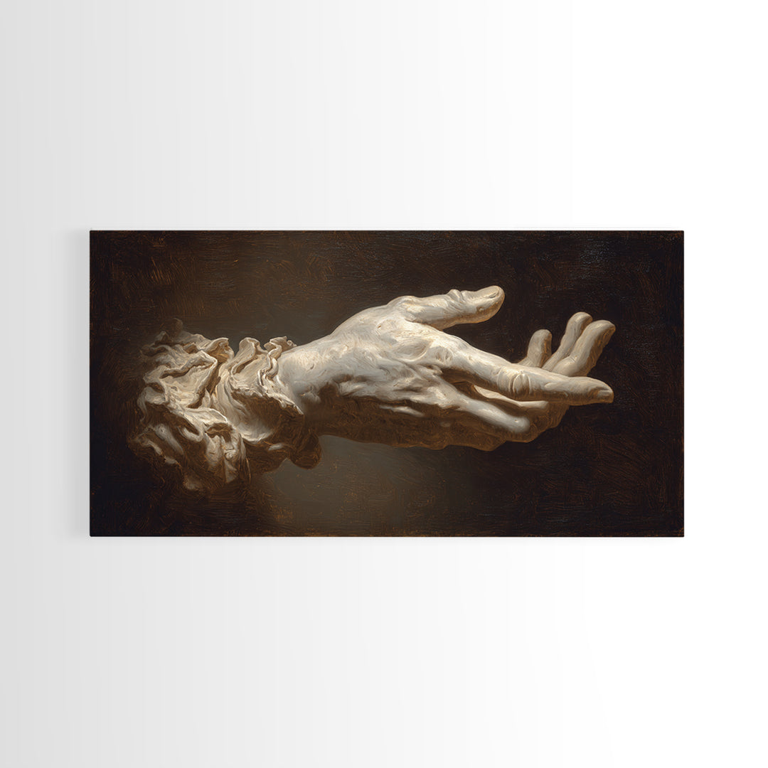 Classical Hands Study Canvas Print, Renaissanceinspired Art, Statement Artwork, Living Room Decor, Fine Art, Classic, REN-2x1-58