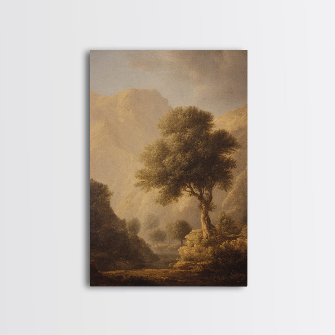 Biblical Desert Landscape Canvas Print, Renaissanceinspired Art, Gallery Decor, Living Room Decor, Fine Art, Classic, REN-2x3-5