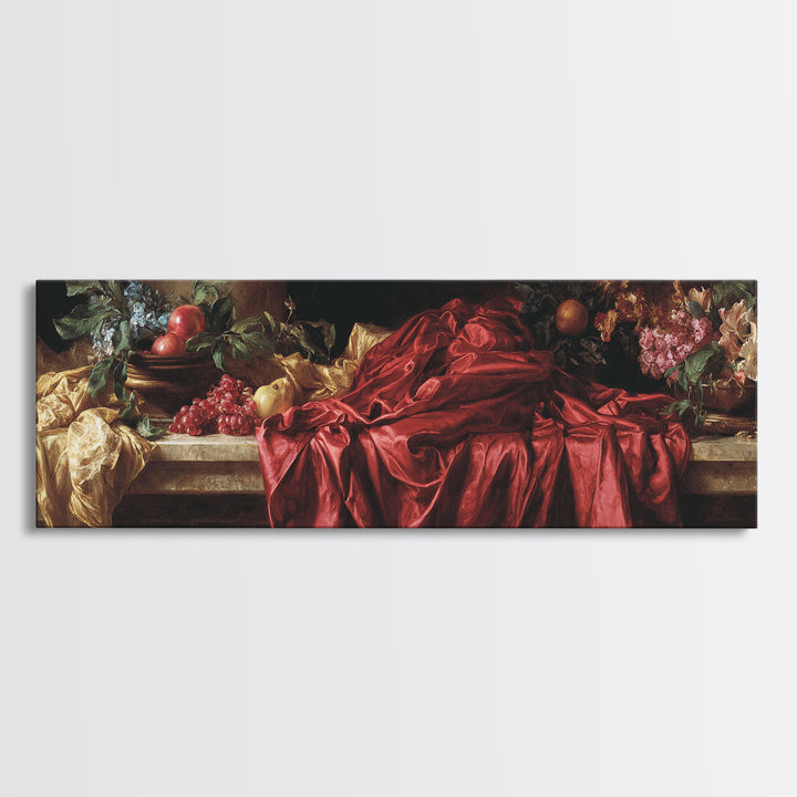 Dramatic Drapery Study Canvas Print, Renaissanceinspired Art, Living Room Art, Living Room Decor, Classic, Classic Art, REN-3x1-16