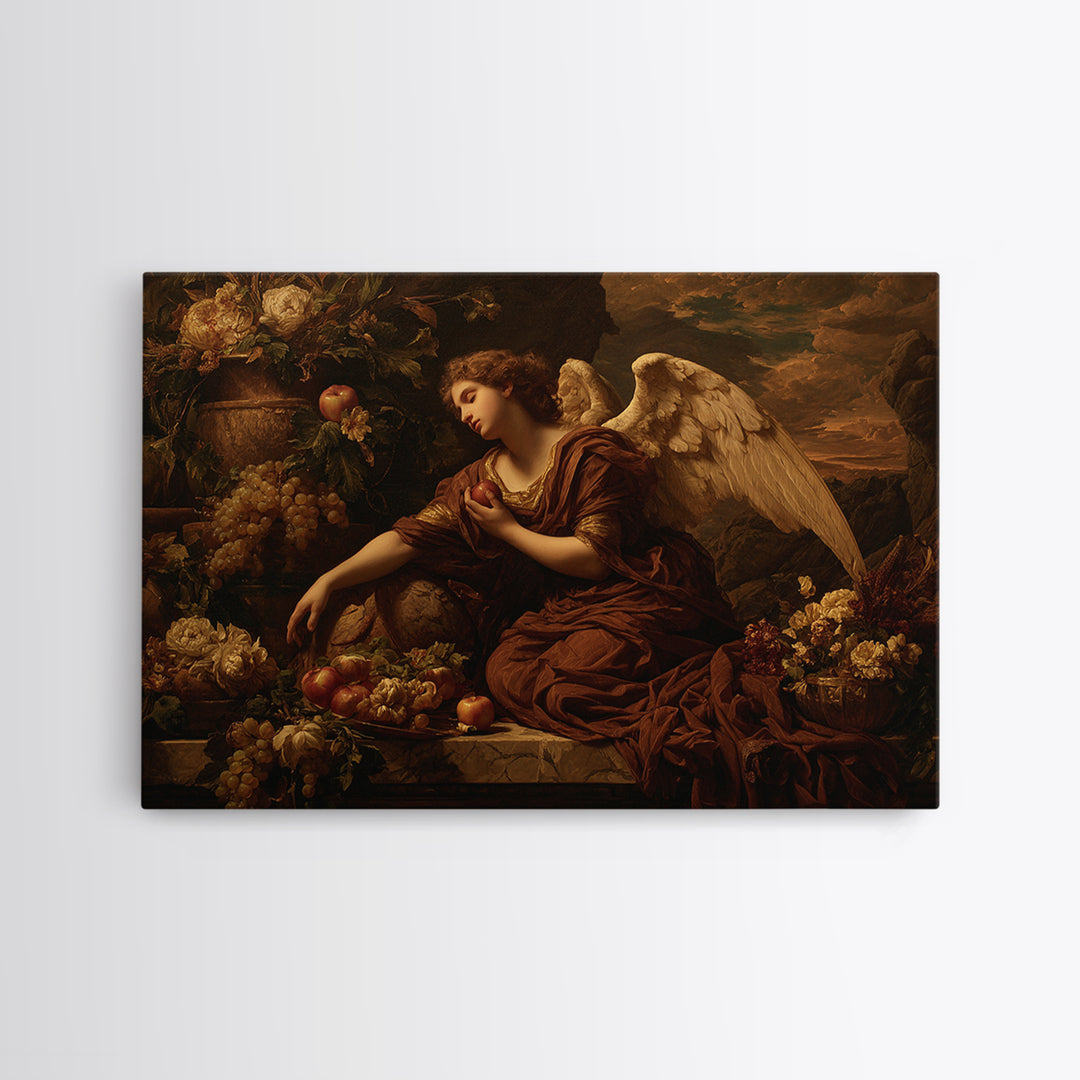 Classical Angel Study Canvas Print, Renaissanceinspired Art, Digital Print, Living Room Decor, Classic, Living Room Art, REN-3x2-54