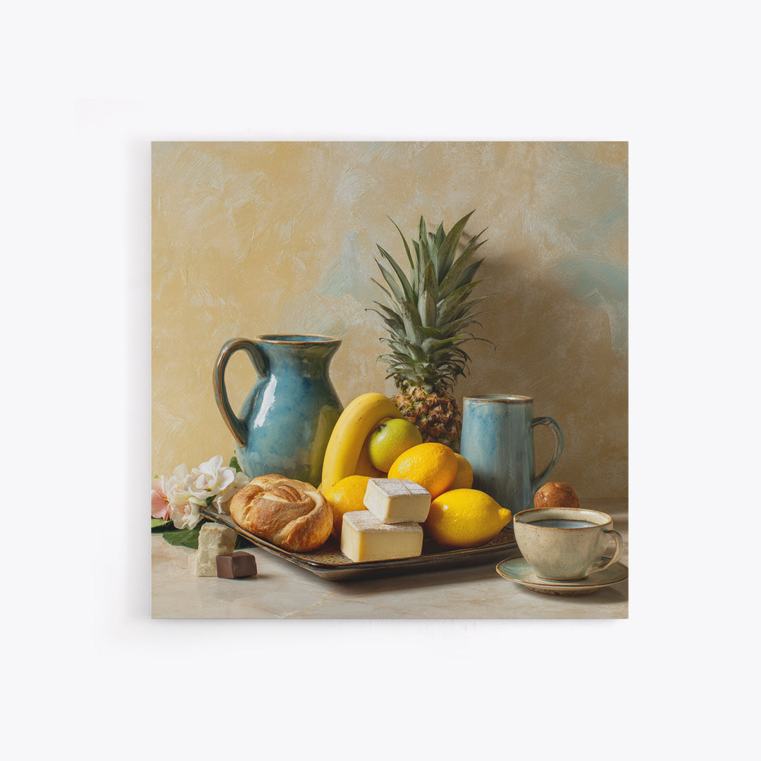 Tropical Fruit Platter Canvas Print, Restaurant Art, Wall Art Print, Restaurant Decor, Fine Art, Bistro, Modern Decor, RES-1x1-18