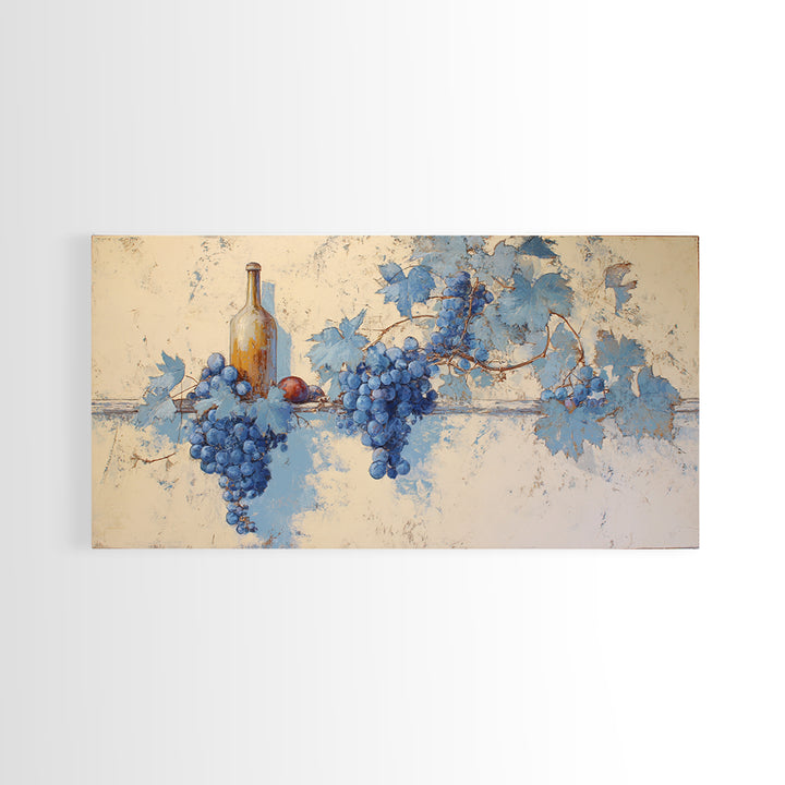Oyster Platter with Lemons and Champagne Framed Canvas Print, Restaurant Art, Framed Wall Art, Restaurant Decor, Watercolor Art, RES-2x1-23
