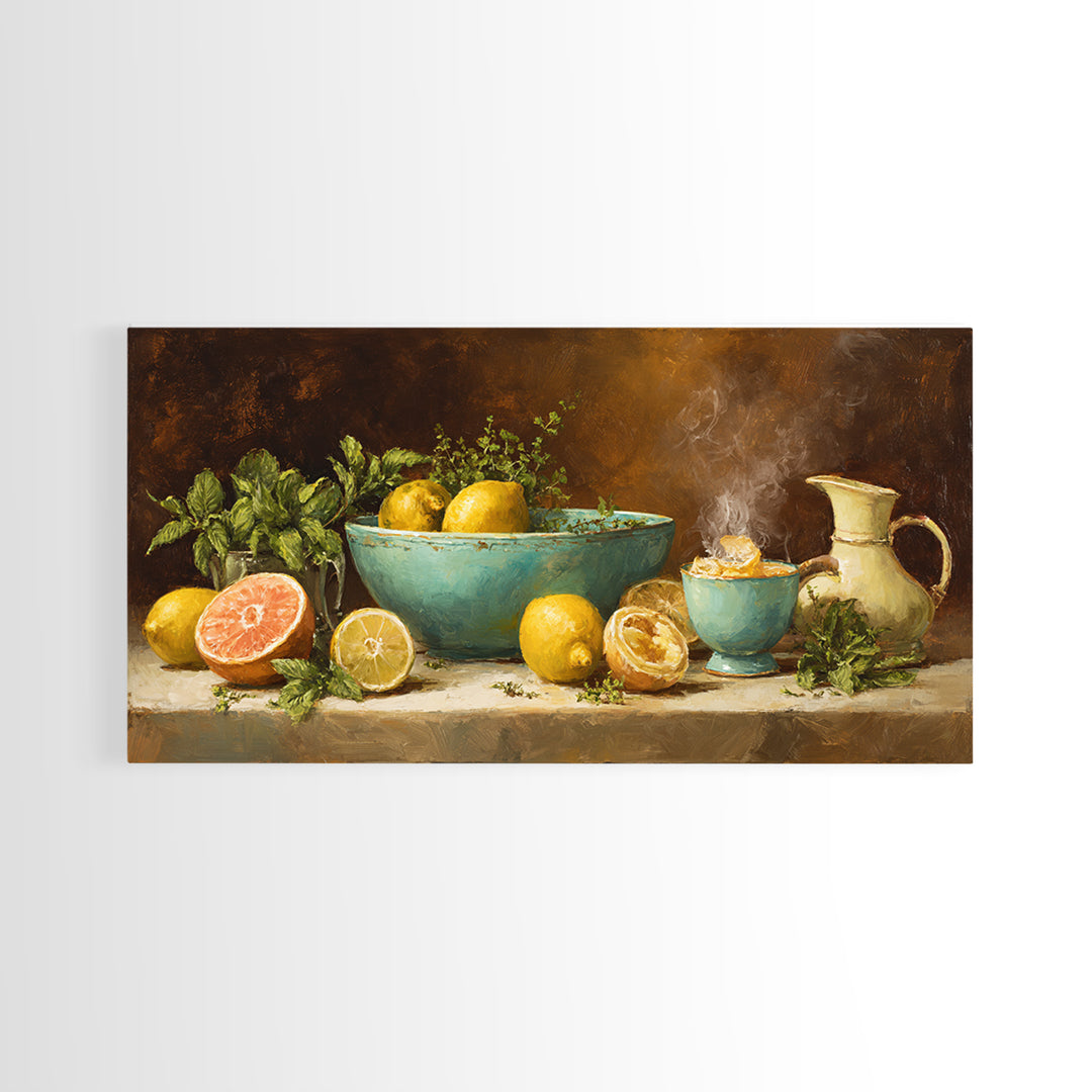 Cocktail and Citrus Bar Composition Canvas Print, Restaurant Art, Kitchen Decor, Restaurant Decor, Bistro, Bedroom Wall Art, RES-2x1-31