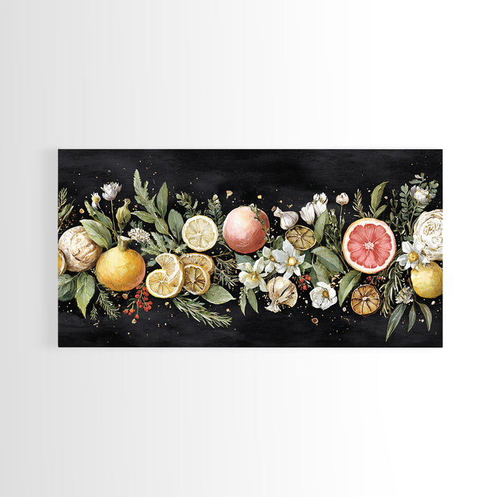 Blackboard Menu Feeling Without Readable Text Canvas Print, Restaurant Art, Canvas, Restaurant Decor, Fine Art, Bistro, RES-2x1-41