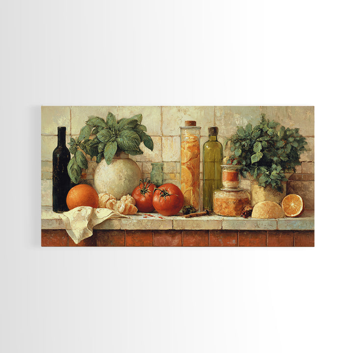 Cocktail and Citrus Bar Composition Framed Canvas Print, Restaurant Art, Kitchen Art, Restaurant Decor, Fine Art, Bistro, RES-2x1-55