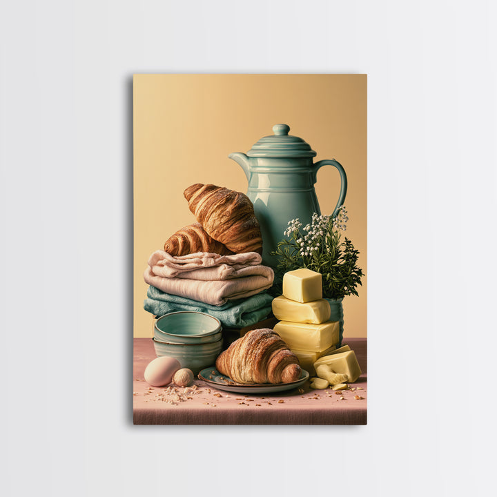 Rooster and Herbs for Farmhouse Restaurant Mood Canvas Print, Restaurant Art, Printable Wall Art, Restaurant Decor, Bistro, RES-2x3-100