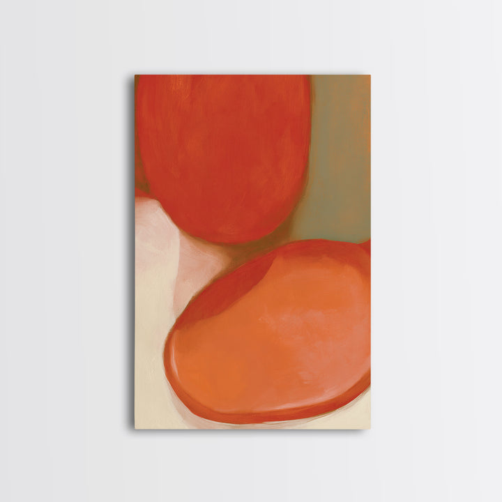 Abstract Appetite Friendly Red and Orange Shapes Canvas Print, Restaurant Art, Printable Art, Restaurant Decor, Abstract Art, RES-2x3-49