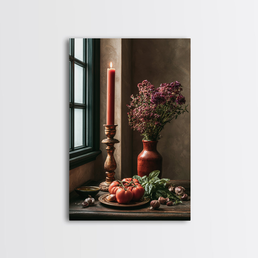 Elegant Table Objects Framed Canvas Print, Restaurant Art, Framed Wall Art, Restaurant Decor, Watercolor Art, Bistro, RES-2x3-80